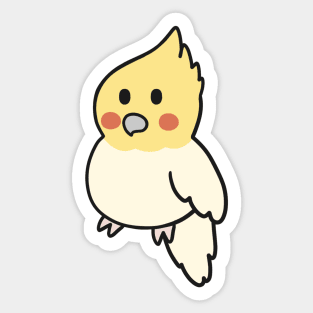 Cute Lutino Pearl Cockatiel Sticker